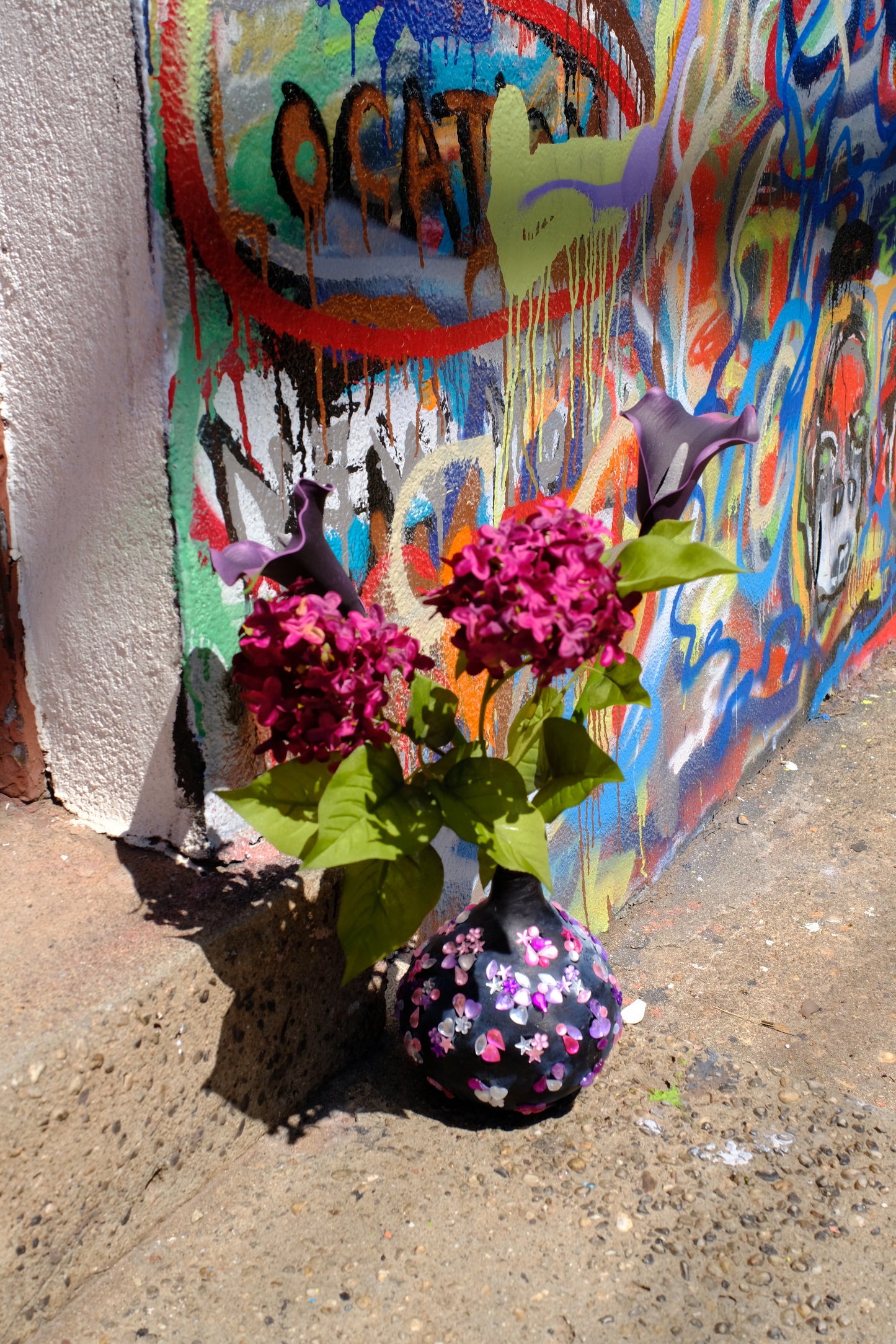 The Fawn silk bud-vase arrangement shown with hand-applied gem detail upgrade.