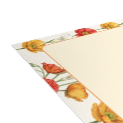 The Montauk personalized stationery flat lay with envelopes.